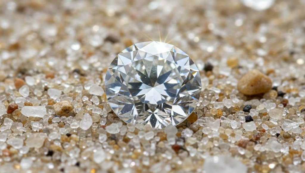 Diamonds and Quartz Sand