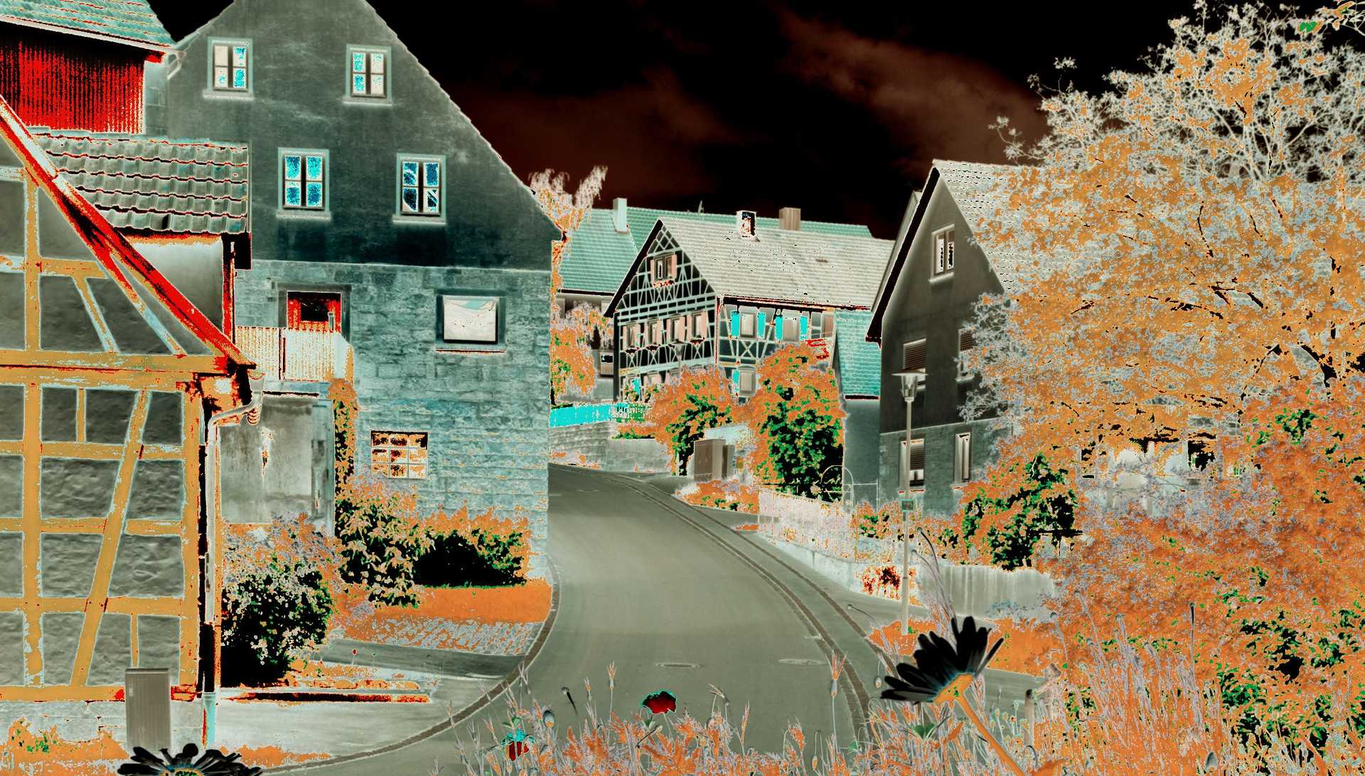 Typische Dorf-Ansicht